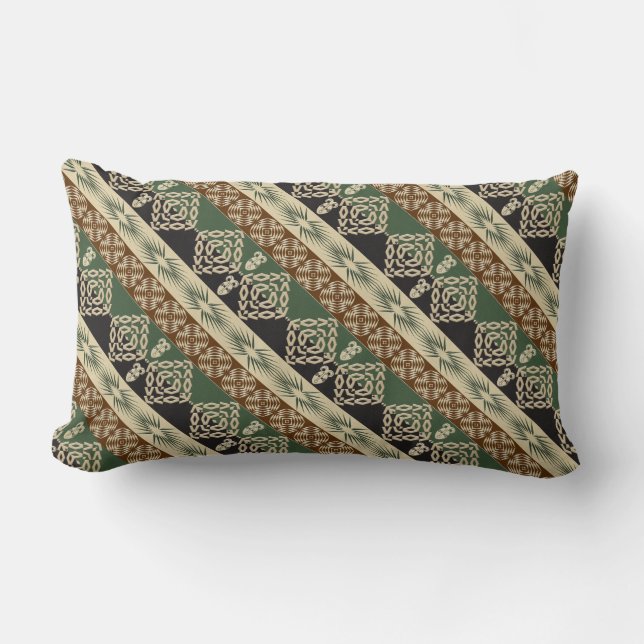 ethnic tribal african pattern lumbar pillow (Front)