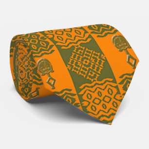 ethnic tribal african pattern neck tie