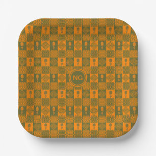 ethnic tribal african pattern paper plates