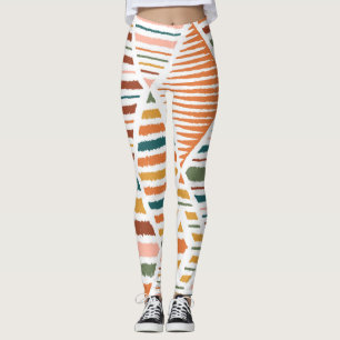 Ethnic Tribal Argyle Seamless Pattern Leggings