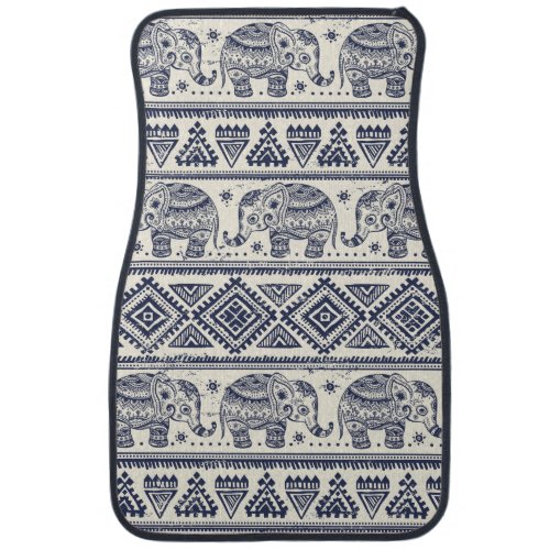 Ethnic Tribal Aztec Elephant Pattern Car Floor Mat