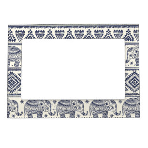 Ethnic Tribal Aztec Elephant Pattern Magnetic Frame