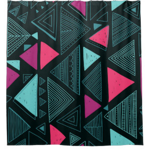 Ethnic Tribal Boho: Doodle Vintage. Shower Curtain