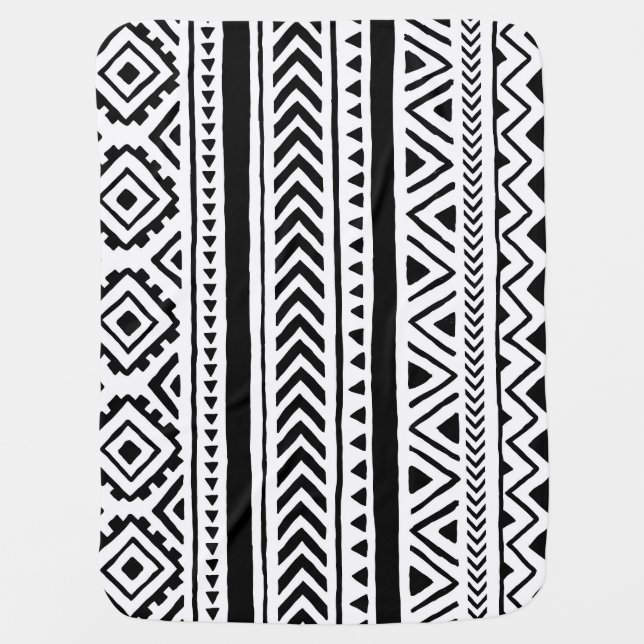 Ethnic Tribal: Handmade Pattern Baby Blanket (Front)