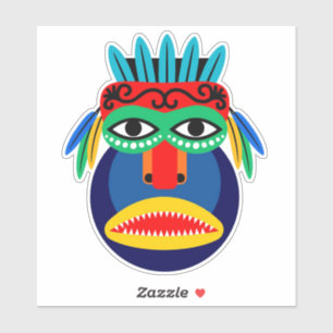 Ethnic Tribal Mask Sticker