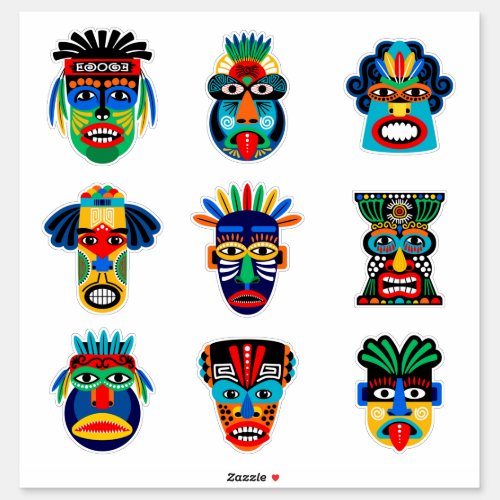 Ethnic Tribal Mask Sticker