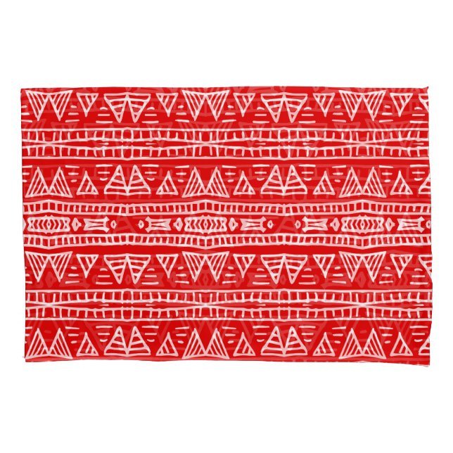 Ethnic Tribal Motifs Striped Pattern Pillow Case (Front)
