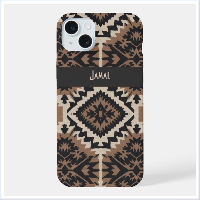 Ethnic Tribal Mudcloth Black & Tan iPhone Case (Creator Uploaded)