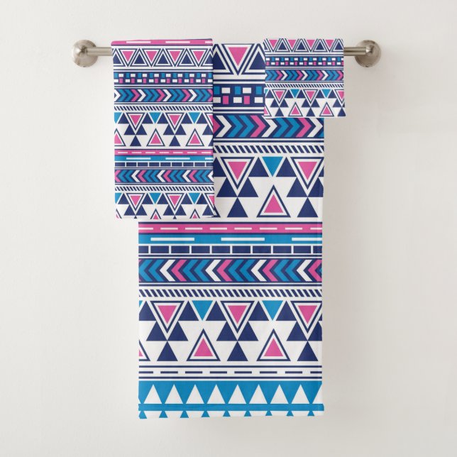 Ethnic Tribal Pattern Bath Towel Set (Insitu)