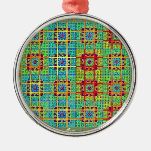 Ethnic tribal patternjpg metal ornament