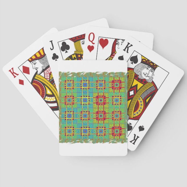 Ethnic tribal pattern.jpg poker cards (Back)
