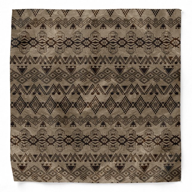 Ethnic Tribal  Pattern on canvas Bandana (Front)