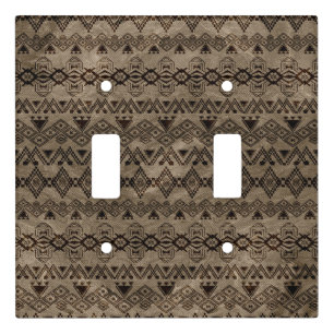 Ethnic Tribal  Pattern on canvas Light Switch Cover