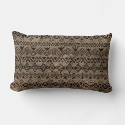 Ethnic Tribal  Pattern on canvas Lumbar Pillow