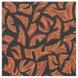 Ethnic Tribal Pattern Orange Brown Black Fabric