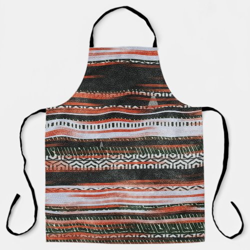 Ethnic tribal stripes rug design apron