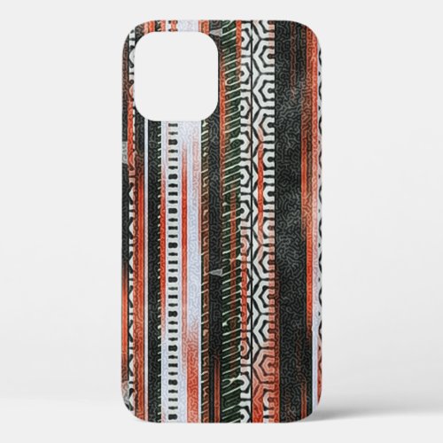 Ethnic tribal stripes rug design iPhone 12 case