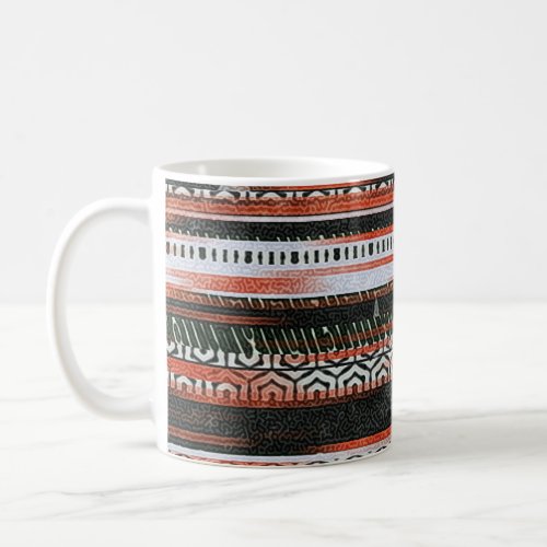 Ethnic tribal stripes rug design coffee mug