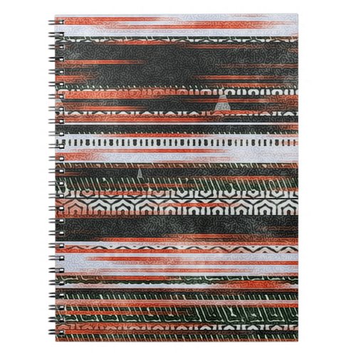 Ethnic tribal stripes rug design notebook