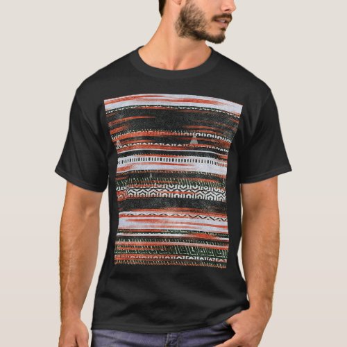 Ethnic tribal stripes rug design T_Shirt