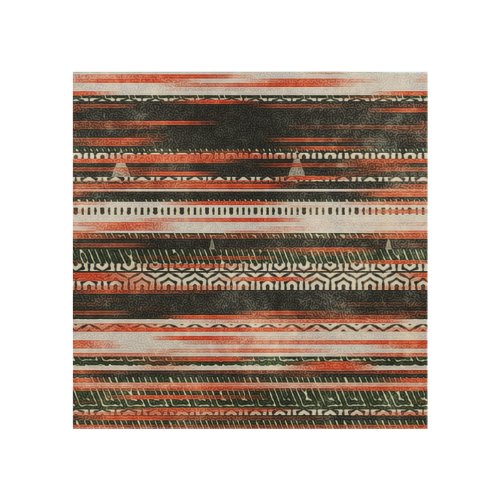 Ethnic tribal stripes rug design wood wall art