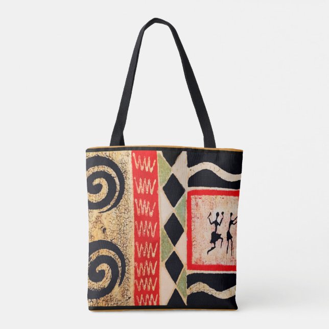 Ethnic Tribal Tote Bag for Mom's Day Gift (Back)