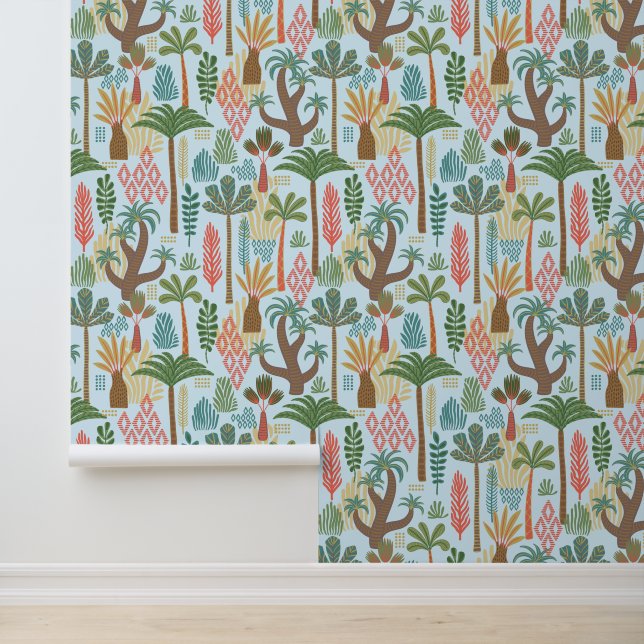 Ethnic tropical seamless patterns wallpaper  (Application)