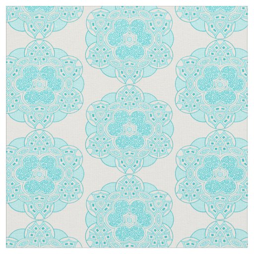 Ethnic turquoise pattern 2 fabric