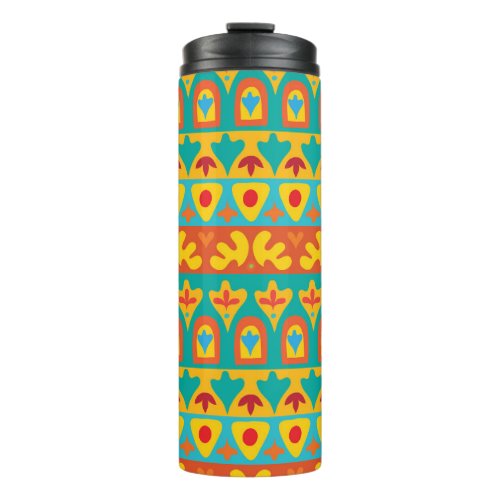 Ethnic Vintage Garden Seamless Background Thermal Tumbler