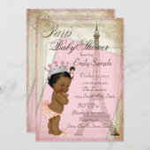 Ethnic Vintage Paris Baby Shower Invitation (Front/Back)
