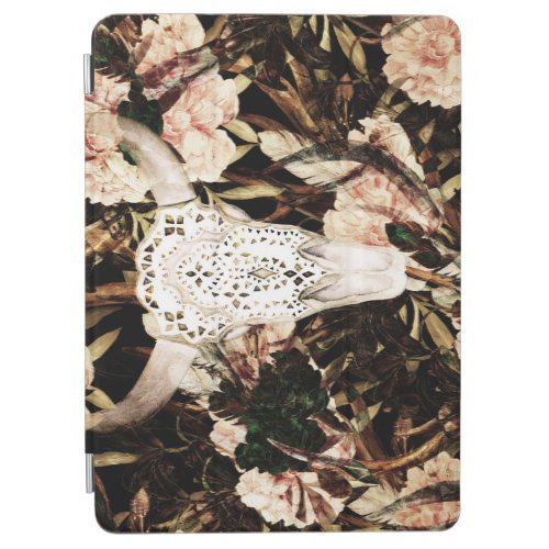 Ethnic watercolor retro floral background iPad air cover
