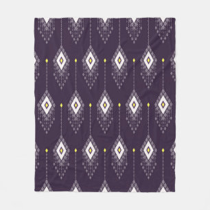 Ethnic with rhombus geometric shape seamless patte fleece blanket