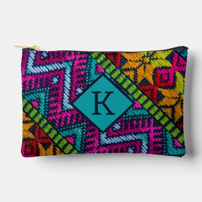 Ethnic Woven Threads Accessory Pouch (Front)