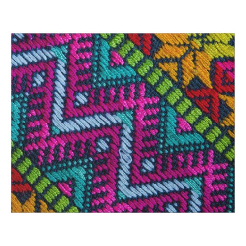 Ethnic Woven Threads Faux Canvas Print