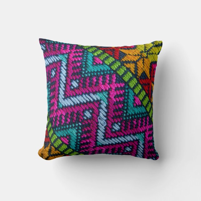 Ethnic Woven Threads Throw Pillow (Front)