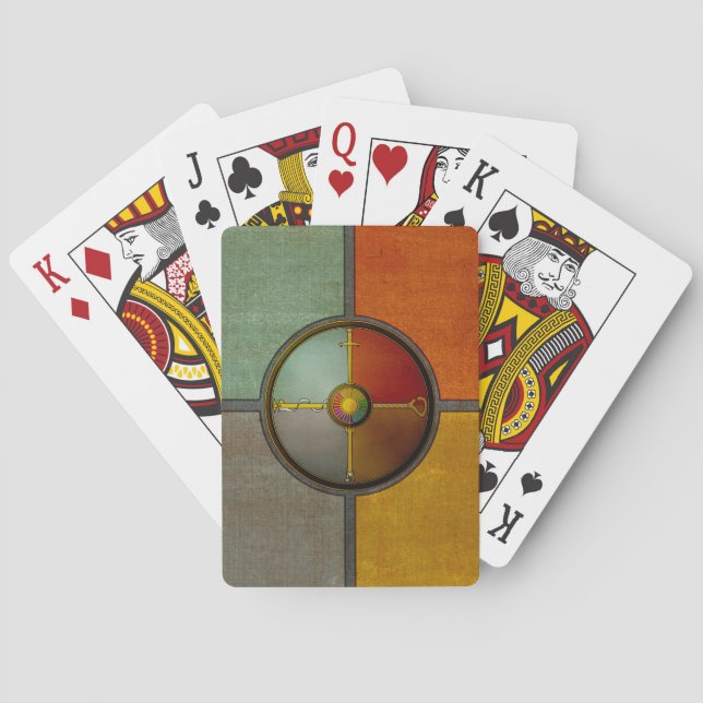 Ethnis Playing Cards: Textured Wheel Poker Cards (Back)