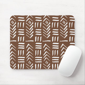 Ethno tribal mudcloth geometrical pattern mouse pad