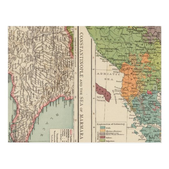 Ethnog Balkan Peninsula, Constantinople Postcard