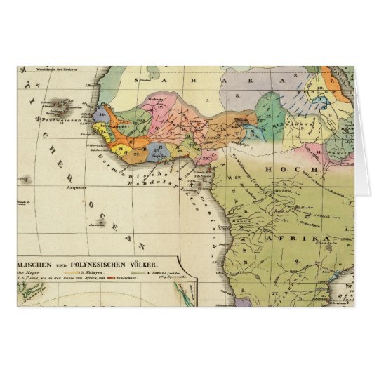 Ethnographic Map of Africa Cards (Front Horizontal)