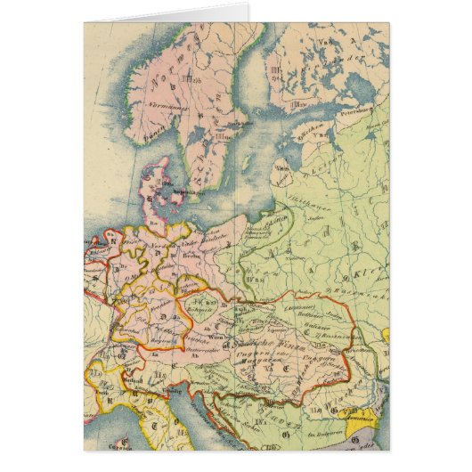 Ethnographic map of Europe Cards (Front)