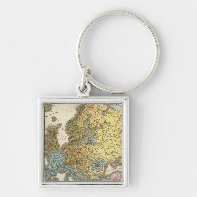 ethnographic map of Europe Keychain (Front)