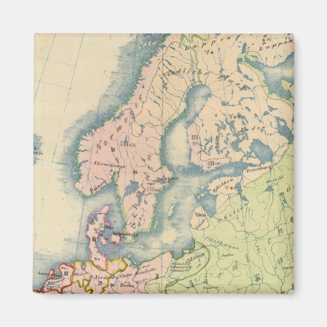 Ethnographic map of Europe Magnet (Front)