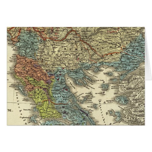 Ethnographic Map of Ottoman Empire Cards (Front Horizontal)