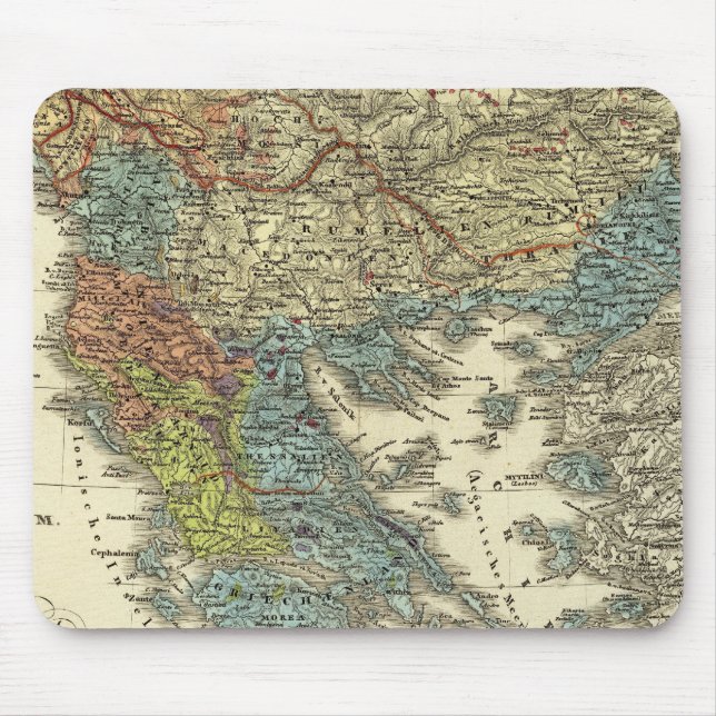 Ethnographic Map of Ottoman Empire Mouse Pad (Front)