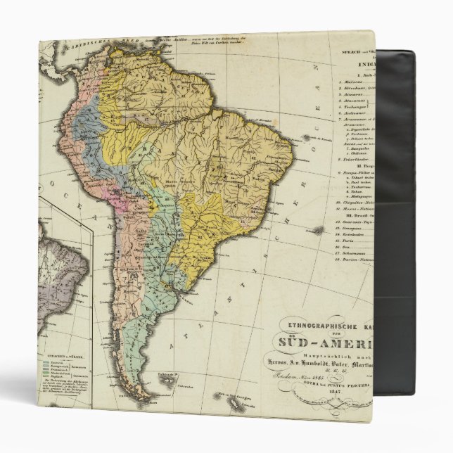 Ethnographic Map of South America Binder (Front/Inside)