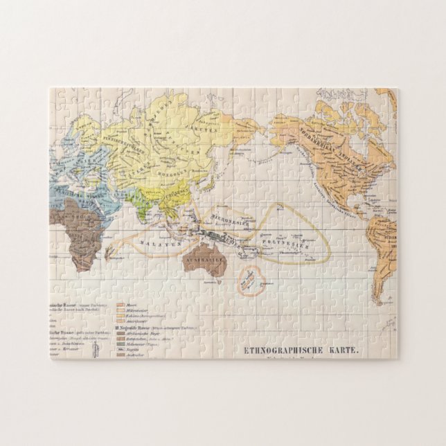 Ethnographic Map of the World Jigsaw Puzzle (Horizontal)