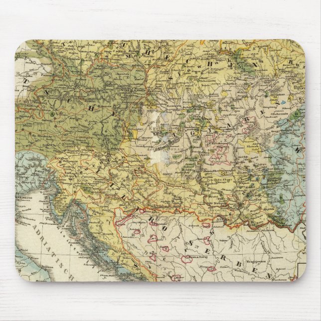 Ethnography Map of Europe Mouse Pad (Front)