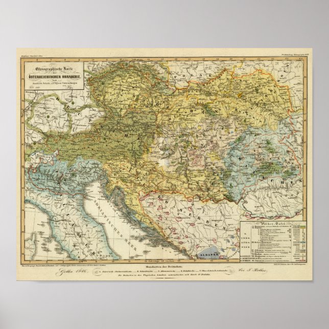 Ethnography Map of Europe Poster (Front)