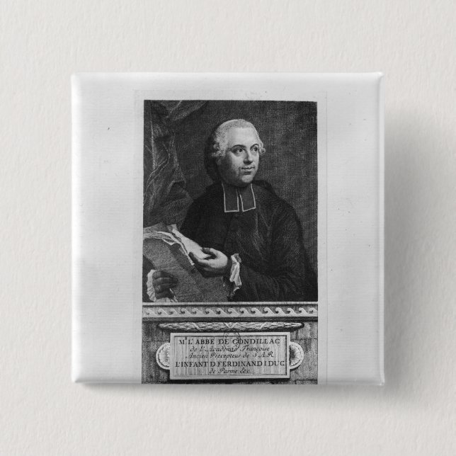 Etienne Bonnot de Condillac Button (Front)
