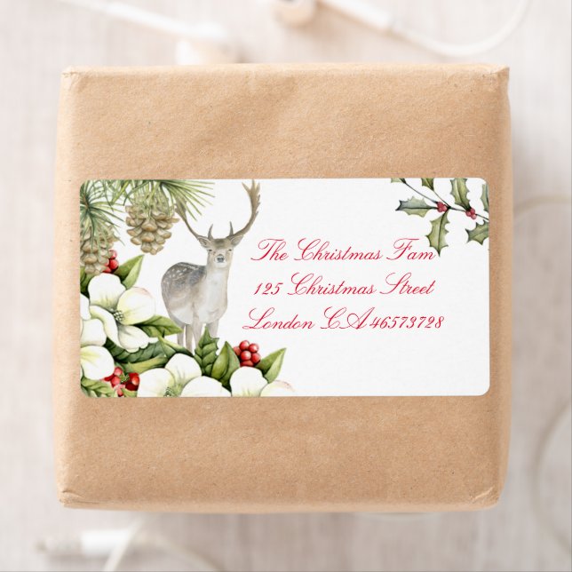 Etiket kerst hert label (Insitu)